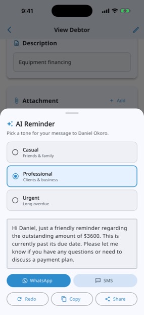 AI writes the awkward reminder so you don't have to.